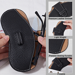 Puレザーメガネケース  眼鏡用  スエードファイバーのメガネクリーニングクロス付きサングラスプロテクター  ミックスカラー  87~163x175x8mm  1pc /カラー&nbsp;AJEW-CN0002-44B