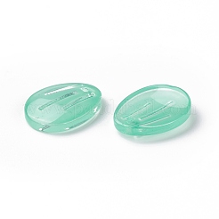 透明スプレー塗装ガラスペンダント  花びら  ミックスカラー  15.5x12x3mm  穴：1mm&nbsp;GLAA-S183-27