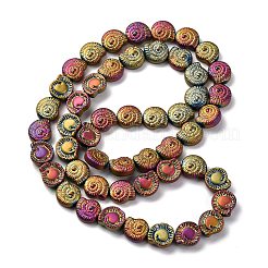 電気メッキガラスビーズセット  フル虹メッキ  カタツムリ  クリムゾン  12.5x11.5x4.5mm  穴：1mm  約50個/連  24.41インチ（62cm）&nbsp;EGLA-F164-FP01