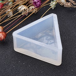 三角形のdiyシリコンモールド  レジン型  UVレジン用  エポキシ樹脂ジュエリー作り  ホワイト  35x39x16.5mm  インナーサイズ：28mm&nbsp;X-AJEW-P036-06