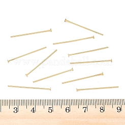 シェグレース真鍮製平頭ピン  カドミウムフリー＆ニッケルフリー＆鉛フリー  18KGP本金メッキ  25x0.9mm  ヘッド：2mm  19ゲージ  約192個/袋&nbsp;XGRQ1A238-329G