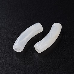 ツートンアクリルビーズ  天然石風  カーブチューブ  ミックスカラー  31x9.5x7.5mm  穴：1.8mm  約345個/500g&nbsp;MACR-S272-78