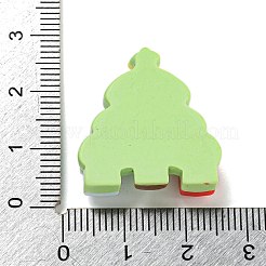 クリスマス不透明樹脂デコデンカボション  クリスマスツリー  25x23.5x7.5mm&nbsp;RESI-U006-05E