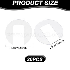 アクリルワイングラスチャーム20個。  ブランクのゴブレットマーカー  透明  62.5x2mm&nbsp;MACR-GO0001-11