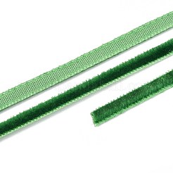 ベルベットリボン  片面  ギフト包装用  パーティーデコレーション  フラット  スプール付き  グリーン  3~4mm  約50.00ヤード（45.72m）/ロール&nbsp;OCOR-TAC0038-08A