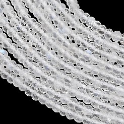 天然レインボー ムーンストーン ビーズ 連売り  多面カット  ロンデル  3x2mm  穴：0.6mm  約177~185個/連  15.31''~15.43''（38.9~39.2センチメートル）&nbsp;GG-CBA77FB-C05-01