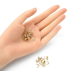 304ステンレススチールボールチープ  カロット終了  クラムシェルノットカバー  18KGP本金メッキ  8x4mm  穴：1.2mm  内径：3mm&nbsp;STAS-YW0001-47