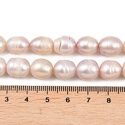 天然養殖淡水パールビーズ連売り  ライス  グレード2 A  アザミ  10~11mm  穴：0.6mm  約28~32個/連  14.17~14.37''（36~36.5センチメートル）&nbsp;PEAR-F020-24B