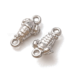 304ステンレススチールコネクタチャーム  クレイジーリンクス  ステンレス鋼色  16x6x3mm  穴：1mm&nbsp;STAS-N124-41P