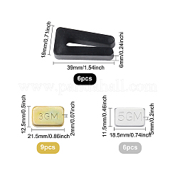 天井ファンブレード重量バランスキット  6個のプラスチック製バランシングクリップを含む  粘着式 6g アイアンウェイト 5 個 & 9g ウェイト 3 個  ブラック  11.5~40x18~21.5x2~9.5mm&nbsp;FIND-GF0003-17