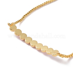 エナメル イービル アイ リンク スライダー ブレスレット キュービック ジルコニア  女性のための本物の 18 k 金メッキ真鍮ラッキー ジュエリー  ミックスカラー  内径：1/2~3-1/4インチ（1.2~8.3cm）&nbsp;BJEW-E015-06G-M