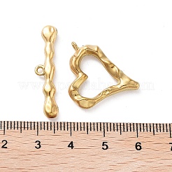 イオンプレーティング（IP）304ステンレススチールマンテル  ハート  18KGP本金メッキ  22x21x4mm  穴：1.6mm  バー：7x30x3.5  穴：1.4mm&nbsp;STAS-A092-08A-G