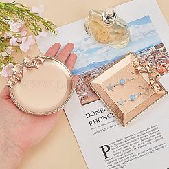 レジンジュエリープレート  収納トレーフルーツトレー化粧品ジュエリーオーガナイザー  長方形とフラットラウンド  ゴールデンロッド  2個/セット&nbsp;AJEW-FG0001-31