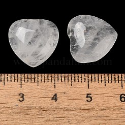 天然水晶カボション  ロッククリスタルハート  15x15x6mm&nbsp;G-F776-02A-19