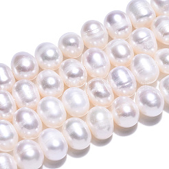 天然養殖淡水パールビーズ連売り  ポテト  乳白色  5.5~6.5mm  穴：0.6mm  約29~31個/連  7.09~7.48インチ（18~19cm）&nbsp;PEAR-N013-06V