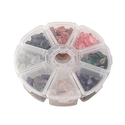 天然石ビーズセット  ドリルなし/穴なし  チップ  6~22x4~16x1~7mm  136 G /ボックス&nbsp;G-FS0002-32