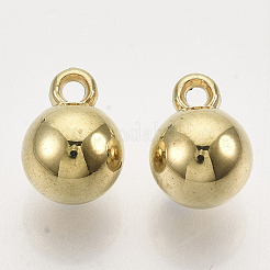 CCBプラスチックチャーム  ラウンド  ゴールドカラー  13.5x10x10mm  穴：2mm&nbsp;LS-X-CCB-T011-01G