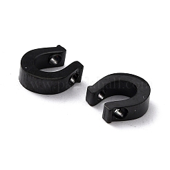 イオンプレーティング（IP）304ステンレススチールチャーム  馬蹄  ガンメタ色  9x8x3mm  穴：1.8mm&nbsp;STAS-F271-12B