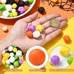 ハロウィンテーマ 100個 18スタイル シリコンビーズ  ミックスカラー  12~15x11~15mm  穴：2~2.5mm&nbsp;SIL-CJ0002-36