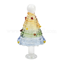 手作りのランプワーククリスマスツリーオーナメント  インテリアオーナメントパーツ  カラフル  46x42.6x81.5mm&nbsp;LAMP-C026-06G