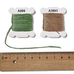80 カード 80 色 6 層ポリエステル刺繍糸  クロスステッチの糸  ミックスカラー  0.5mm  約4.37ヤード（4m）/カード  1枚/色&nbsp;OCOR-K006-C02