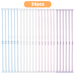 24個4スタイルのキャンディカラーコットンノンスリップブラストラップ  調節可能なブラストラップホルダー  鉄のフック  ミックスカラー  224~410x5x2mm  6個/カラー&nbsp;FIND-HY0002-62
