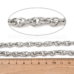 304ステンレスロープチェーン  溶接されていない  スプールで  ステンレス鋼色  10x7x2mm&nbsp;CHS-A021-07D-P