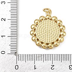 真鍮製エナメルペンダント  ABSイミテーションパールとジャンプリング付き  11:11 のフラット ラウンド  丸カン付き  カドミウムフリー＆鉛フリー  ラックめっき  長持ちメッキ  18KGP本金メッキ  ブラック  23x20x4mm  穴：3mm&nbsp;KK-S526-12G-B