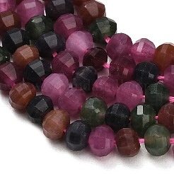 天然石ホワイトジェイドビーズ連売り  カボチャ  染め  多面カット  ミックスカラー  4.5~5x6~6.5mm  穴：0.9mm  約77~78個/連  14.57''（37cm）〜14.76''（37.5cm）&nbsp;GG-CBA9106-03I