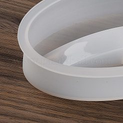 シリコンモールド  エポキシ樹脂工芸品作り  キャンドルホルダー  ホワイト  オーバル  78x140x30.5mm&nbsp;SIMO-S004-03C