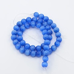 キャッツアイビーズ  ラウンド  ミックスカラー  8mm  穴：1mm  約14~14.5インチ/連  約48~50個/連&nbsp;CER8mm-M
