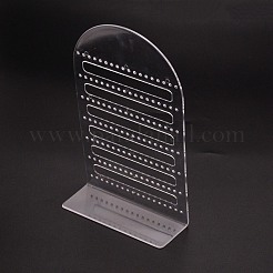 プラスチックピアスディスプレイスタンド  長方形  透明  5.4x13.5x23cm&nbsp;EDIS-WH0016-08B