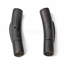 304ステンレススチール製バヨネット留め具  コラム  マットガンメタルカラー  28~30x7x6mm  穴：4mm&nbsp;X-STAS-I013-4mm-MB