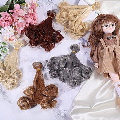 5個 5スタイル 高温ファイバー ロング 洋ナシ パーマ ヘアスタイル ドールウィッグ ヘア  DIYの女の子のためのbjdメイキングアクセサリー  ミックスカラー  5.91~39.37インチ（15~100cm）  1pc /カラー&nbsp;DIY-GL0005-63B
