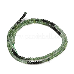 グラデーションカラーの天然翡翠ビーズ連売り  多面カット  ロンデル  4x3mm  穴：0.7~0.8mm  約139~141個/連  15.35~15.55''（39~39.5センチメートル）&nbsp;GG-CBA4399-C01-01