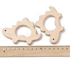 天然ブナ材の連結リング  マクラメ木製リング  恐竜  バリーウッド  65x93x10mm&nbsp;WOOD-I017-01
