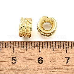 列真鍮スペーサービーズ  カドミウムフリー＆鉛フリー  長持ちメッキ  ラックめっき  18KGP本金メッキ  7.5x4.5mm  穴：3mm&nbsp;KK-S508-43G