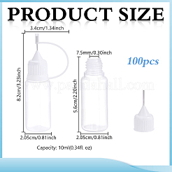 プラスチック製のタトゥー用液体クリームスクイーズボトル  透明  2.05x3.4x8.2cm  容量：10ml（0.34fl.oz）&nbsp;AJEW-WH0794-67