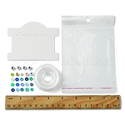 DIY ポリマー粘土 & アクリル & CCB プラスチックビーズ ブレスレット作成キット  ミックスカラー  6x0.5~1mm  穴：1.8~2mm&nbsp;DIY-FS0006-46