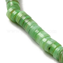 天然シェルビーズ  フラットラウンド/ディスク  ヒシビーズ  ライムグリーン  5x1.5~3mm  穴：0.8~1mm  約167~214個/連  15.55~15.94''（39.5~40.5センチメートル）&nbsp;BSHE-B003-13A-03