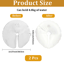 パーティーの装飾用PEプラスチックウォーターバッグ2個  バルーンコラムスタンド  ホワイト  365x0.5mm&nbsp;AJEW-CN0007-39B