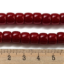 オペークガラスビーズ連売り  バレル  ファイヤーブリック  8x6mm  穴：1.6mm  約61~62個/連  14.84''~15.16''（37.7~38.5センチメートル）&nbsp;LS-GLAA-NH0002-B07