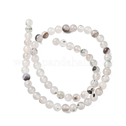 天然樹枝状瑪瑙ビーズ連売り  グレードAB  ラウンド  6mm  穴：1.2mm  約62~64個/連  14.57''（37センチメートル）&nbsp;G-C011-6mm-01