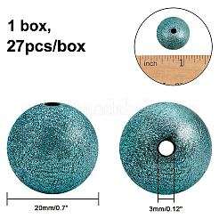 クレープのような外部のアクリルビーズ  ラウンド  ミックスカラー  20mm  穴：2mm&nbsp;ACRP-PH0001-02