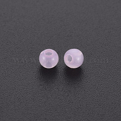 模造ゼリーアクリルビーズ  ラウンド  パールピンク  4x3mm  穴：1.6mm  約1950個/65g&nbsp;LS-MACR-S371-11-E03