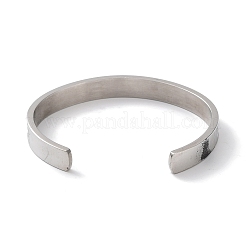 変色しない304ステンレススチール製スターカフバングル  ステンレス鋼色  内径：2-1/2インチ（6.3cm）&nbsp;BJEW-F464-P-02