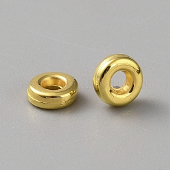 1200個のccbプラスチックビーズ  フラットラウンド  ゴールドカラー  6x2mm  穴：2mm  1200個/セット&nbsp;CCB-WH20001-01C