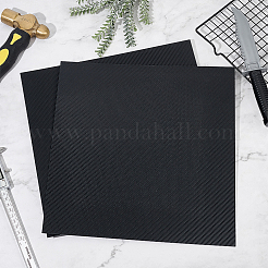 PVC熱可塑性プラスチックプレート  ナイフシースハンドル製作用  正方形  ブラック  300x300x1.5mm&nbsp;DIY-WH0569-44