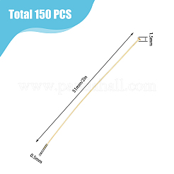 真鍮フラットヘッドピン150個。  長持ちメッキ  18KGP本金メッキ  24ゲージ  51x0.5mm&nbsp;KK-DC0003-81