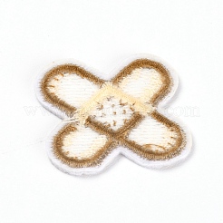 機械刺繍布地手縫い/アイロンワッペン  マスクと衣装のアクセサリー  絆創膏  ダークチソウ  30x30x2mm&nbsp;DIY-TAC0001-22